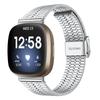 Adaptado para Fitbit versa3 / versa4 inteligente de alta qualidade fivela de seguro duplo aço inoxidável relógio de sete bolas pulseira de aço