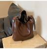 Bolso Tote Retro de Cuero con Cera de Aceite, Bolso Grande de Moda para Mujer, Nuevo Modelo 2026, Bolso Cruzado de Hombro Versátil de Gran Capacidad para el Trabajo