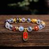 Libro rojo pequeño tiembla original esmalte de pan de oro corazón de azúcar pulsera de ágata media azúcar pan de oro método antiguo pulsera de cuentas esmaltadas al por mayor