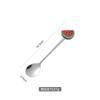 Cuchara de fruta creativa y bonita, cuchara mezcladora de acero inoxidable para el hogar, cuchara de mango largo para niños, cuchara para yogur, helado, cuchara de postre