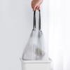 Bolsa de basura blanca portátil con cordón grueso, clasificada para el hogar, automática, para cocina, dormitorio, grande, de plástico.
