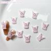 Fofo Sanrio flocado pintado manicure desenho animado joia coração de menina rosa suprimentos de manicure material de manicure luminoso