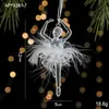 Colgante de Cristal de Hielo Navideño Adorno para Árbol de Navidad Ángel de Acrílico Transparente Luz Decoración de Lujo Utilería para Escena