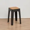 Banqueta Doméstica Simples Personalizada para Jantar, Banqueta Quadrada Macia com Almofada para Adultos, Banqueta de Plástico Espesso para Sala de Estar e Mesa de Jantar, Altura Personalizável