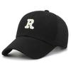 Nueva gorra de verano con bordado R, color sólido, algodón y malla, moda coreana, sombrero para el sol para hombre y mujer, gorra de béisbol protectora solar que combina con todo