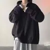 Suéter com capuz masculino outono e inverno estilo coreano estilo preguiçoso retrô japonês suéter de gola alta suéter de marca de moda versátil para outono e inverno