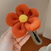 Pinza para el pelo con forma de pico de pato y flor de peluche vintage, grande, para la parte trasera de la cabeza, para mujer, 2024, nueva horquilla para el pelo, para invierno