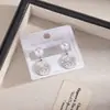 Pendientes Redondos de Perla Geométrica Transfronterizos con Incrustaciones de Circonita, Aretes Versátiles Exquisitos y de Moda, Pendientes de Estilo Vintage