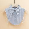 24 Nuevo Chifón Cuello Falso con Cuello de Punta Grande para Mujer Combinación Universal Moda Base Interior Suéter Camisa Cuello Decorativo Falso
