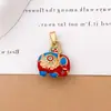 Colar com Pingente de Alta Retenção de Cor, Mesmo Estilo de Itens de Joalheria, Apresentando Elefantes Auspiciosos e Símbolos de Boa Sorte, Acessórios de Joias DIY para Mulheres em Estilo Chinês
