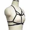 Ajuste de suministro transfronterizo europeo y americano sujetador de arnés sin espalda con huecos en el cuello ropa de actuación en escenario lencería sexy O0843