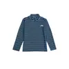 Camiseta Base Infantil Derong Estilo Inverno 2025 para Meninos com Gola Alta Meia-Calça Listrada Manga Longa Roupa Interna Quente para Crianças Tamanhos Médio e Grande