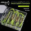 Aohu Iseni Cintura Fina Tambor Gancho Explosivo Conjunto de Anzóis Pesca com Linha de Anzol de Pesca Marinha Equipamento de Pesca Suprimentos para Pesca Marinha Peixe Grande Fluorescente