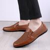 Zapatos casuales de verano para hombre de corte bajo, zapatos casuales de cuero transpirables, comercio exterior, talla grande, para hombre, con aire acondicionado, para exteriores, planos