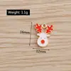 Aceite de goteo copo de nieve navideño bastón regalo pedrería árbol de Navidad adornos hechos a mano DIY colgantes dijes accesorios de aleación