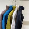 Estilo Coreano Meninos e Meninas Listra de Poço Macacão de Veludo Espessado Gola Alta Suéter Camisa Base Infantil Cor Sólida Tricô Peça de Cima Versátil