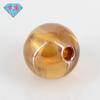 Huagang Gem Perla Redonda de Agujero Completo Zircón de Color Perla Ligera Piedra Desnuda Multicolor Esfera Perforada Gema Artificial CZ con Agujeros