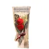 Venta al por mayor de fábrica Regalo transfronterizo Día de la Madre San Valentín Hierba Flores secas Rosa Clavel Flores de jabón Ramo mixto terminado
