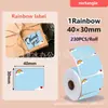 Papel térmico colorido à prova de quatro elementos adequado para Phomemo M110 ChiTeng 221B papel térmico de impressão floral redondo
