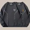Moletom pesado de 300g com gola redonda, novo produto de outono, corte solto, espessado, gola alta, pulôver de manga longa, camisa básica casual e versátil