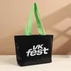 Bolsa de Tecido Não Tecido Rept Lixin Feita Sob Medida Estilo Simples Bolsa Tote Portátil Sacola de Embalagem para Compras de Supermercado Pode Ser Impressa com Logotipo