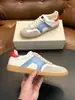 Lujo Ligero Piel Genuina Retro Zapatos Forrest Gump STN Diseño de Bloques de Color Multicolor Suela de Goma Uso Diario en la Calle Zapatos Casuales de Moda para Pareja