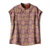 Camisa de Seda Jacquard Ziqidonglai Xiangyunsha Nueva Chinoiserie Cheongsam Top Hilo de Nube Roja Seda de Morera Ropa de Verano para Mujer