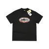 Venta al por mayor de fábrica Camiseta de manga corta estilo callejero americano Corteiz Unisex Holgada Estampado Ovalado Top de media manga