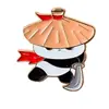 Broche de Panda Kung Fu Chino Dibujo Animado Tendencia Nacional Estilo Antiguo Cultura de Artes Marciales Insignia de Metal Accesorios para Bolsas Regalo de Viaje