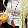 Bolsa Magnética de Cuero para Colgar Gafas en el Cuello Collar Bolsa de Cosméticos para Mujer Colgante de Gafas de Sol Bolsa Cadena de Suéter Exquisita Nueva 2025