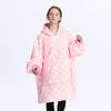 Manta Perezosa con Capucha para Niños Ropa de Casa, Talla Grande Estampada de Franela de Cordero Doble Capa Engrosada Sudadera para Niñas, Forro Polar Engrosado