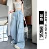 Macacão Branco Feminino Calça de Primavera Feminina Verão Fina Cintura Alta Casual Calça Paraquedista Pequena Calça Esportiva Americana