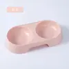 Tazón doble para mascotas agua y comida integrado tazón para gatos tazón para perros tazón para beber agua tazón para alimentar tazón para alimentar perros tazón dividido para gatos macaron