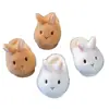 Pantuflas de Algodón para Niñas Lindas Bolas de Leche Conejito Pequeño Uso en Casa Invierno Felpa Suela Suave Cálidas Pantuflas para Bebés Padre-Hijo