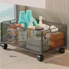 Estante de almacenamiento debajo del mueble del baño, organizador de piso para el baño, estante junto a la lavadora, carrito de almacenamiento para detergente de lavandería