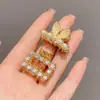 Grampo de Franja Pérola Borboleta Celebridade da Internet Presilha para Cabelo Meio Preso Presilha Lateral Pequena Presilha Lateral da Testa Pequena Presilha de Cabelo Pequena