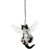 Divertido colgante acrílico de gato y perro con forma de globo, colgante para interior de coche, llavero, accesorios, colgante para decoración del hogar