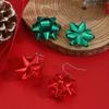 Pendientes de aleación con diseño de alce y copo de nieve, de estilo europeo y americano, con dibujos creativos, para Navidad.