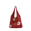 Bolsa de Compras Versátil de Grande Capacidade, Bolsa Simples de Palha, Bolsa de Tricô, Bolsa de Ombro Feminina de Malha Vazada Transfronteiriça, Verão