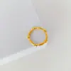 Anel de Aço Titânio Estilo Coreano Nicho Coração Simples Ouro 18K Luxo Acessível Anel de Casal Retrô Popular Elegante