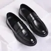 Exportación Transfronteriza Nuevos Zapatos de Cuero para Hombre Wish Zapatos de Negocios Casual para Hombre Cómodos y Transpirables Zapatos de Frijol Invisible para Aumentar la Altura para Hombre
