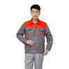 Conjunto de ropa de trabajo personalizado con bloques de color de primavera y otoño y franja reflectante para hombre, top de manga larga estilo marinero, ropa de trabajo de protección laboral para el sector eléctrico State Grid