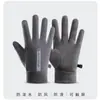 Q09 guantes cálidos de otoño e invierno para hombres y mujeres amantes forrados de vellón deportes al aire libre equitación pantalla táctil antideslizantes impermeables a prueba de viento