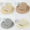 Sombrero de Paja Tejida de Ala Ancha Personalizado de Verano para Ocio, Viajes, Montañismo, Pesca Transpirable, Sombrero de Sol Estilo Vaquero Occidental