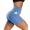 Leggings de Três Bolsos Direto da Fábrica para Mulheres, Roupa Externa de Verão de Cintura Alta Levanta Bumbum, Shorts de Yoga Cor Sólida, Estoque Pronto para Atacado