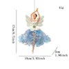 Enfeites de artesanato de Natal transfronteiriços, enfeites de menina bailarina em rede, decorações de anjo para pendurar na árvore de Natal, novos produtos