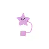 Tapa de silicona para popote de estrella de cinco puntas transfronteriza simple a prueba de polvo 10 mm adecuada para accesorios de vaso con popote reutilizable