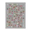 Pegatinas para decoración de uñas Redanco5D en relieve, con diseños de moda como plata triturada, gelatina, cerezas y limones, para teléfonos y uñas. He2035