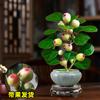 Dropshipping Árbol Bodhi en Maceta Bonsái Bodhi Pequeño con Fruto Adornos de Escritorio Zen Chino Interior Creativo Bueno