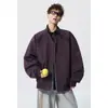 Jaqueta de Voo Retrô com Gola Alta para Homens, Casaco Elegante e Sofisticado Cleanfit, Jaqueta de Baseball Curta com Ombro Marcado Estilo Americano